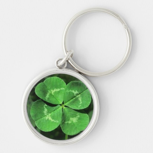 GOOD LUCK FOUR LEAF CLOVER KEYCHAIN (Front)