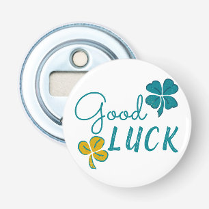 Good Luck Four Leaf Clover Shamrock Bottle Opener