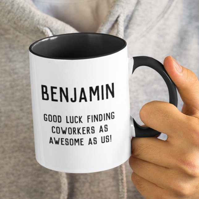 Good Luck Fun Humor Goodbye Coworker Colleague Mug (funny leaving coworker mug)