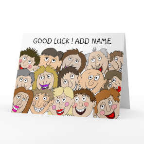 Good Luck Funny Faces Card