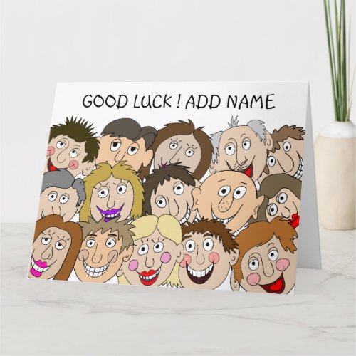 Good Luck Funny Faces Card