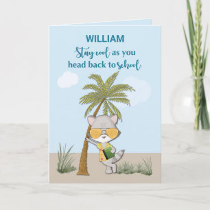 Good Luck Going Back to School Custom Name Funny  Card