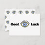 Good luck greek blue eye talisman note card