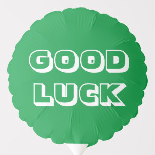 Good Luck, green white Balloon