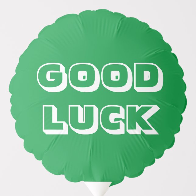 Good Luck, green white Balloon (Front)