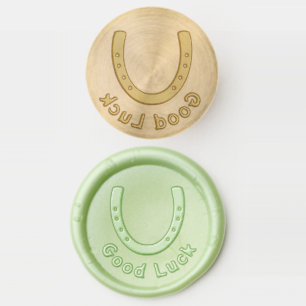 Good Luck Horseshoe Rustic Equestrian Wax Seal Stamp