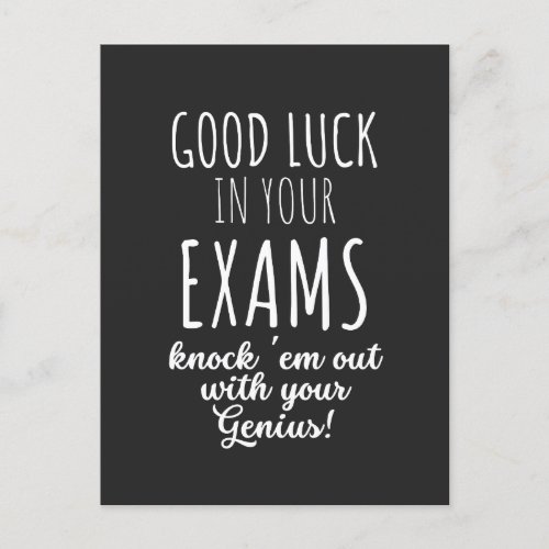 good Luck in your exams Holiday Postcard