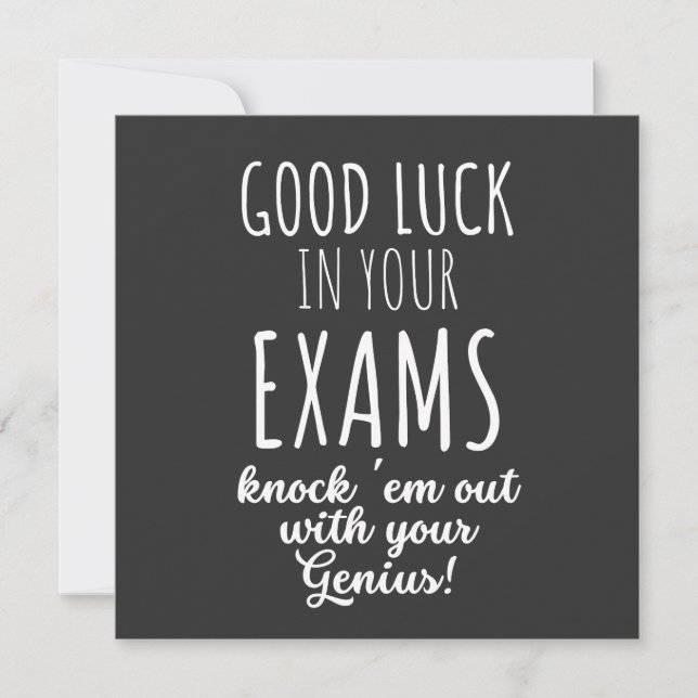 good Luck in your exams Invitation (Front)