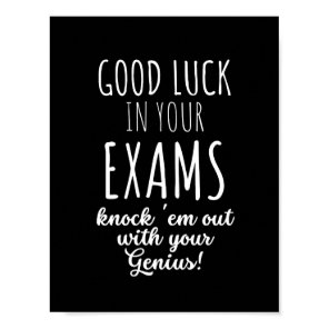 good Luck in your exams Poster