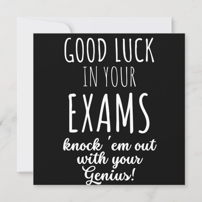 good Luck in your exams Save The Date (Front)