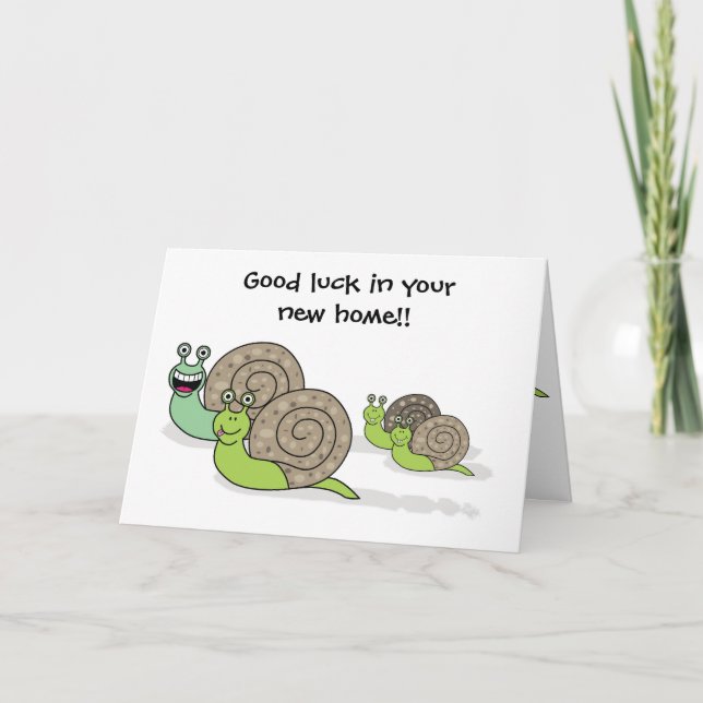 Good Luck in your New Home / House Snails Card (Front)