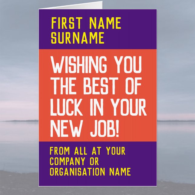 Good Luck in your New Job -  Card (Creator Uploaded)