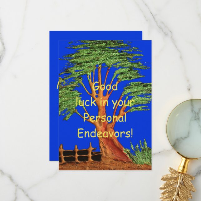 Good Luck In Your Personal Endeavors! Stay Blessed Thank You Card (Front/Back In Situ)