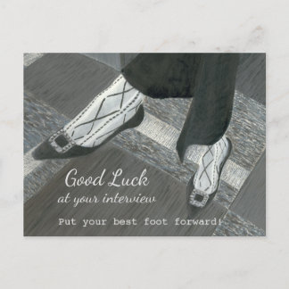 Good Luck Job Interview postcard