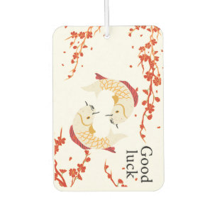 Good Luck Koi Fish with Sakura Elegant Japanese Air Freshener