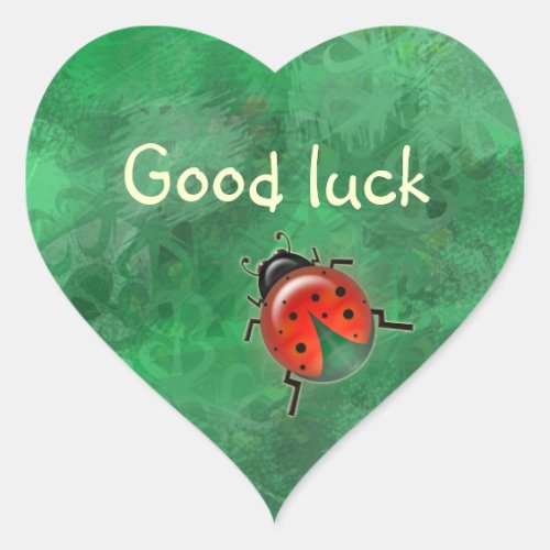 good luck lady b heart sticker