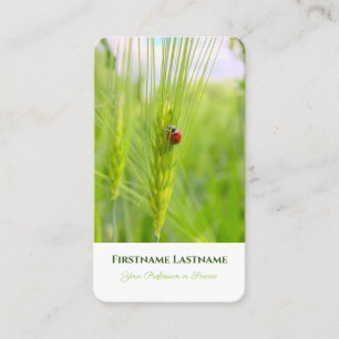 Good luck ladybug positive mental health coaching business card