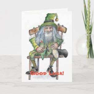 Good Luck leprechaun Card