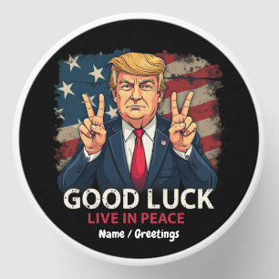 Good Luck Live In Peace Funny Patriotic Quote Gift Mini Candle Favors
