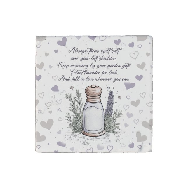 Good Luck Magic Spell Stone Magnet (Front)