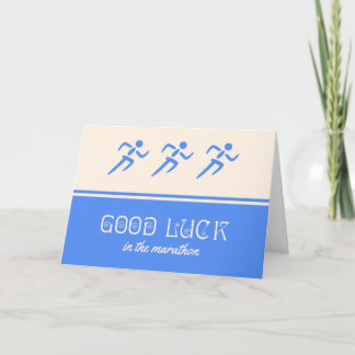 Good luck marathon sportswoman card