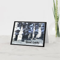 Good Luck Military Boots greeting card