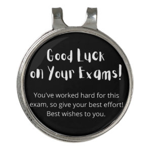 Good Luck on Your Exams! Golf Hat Clip