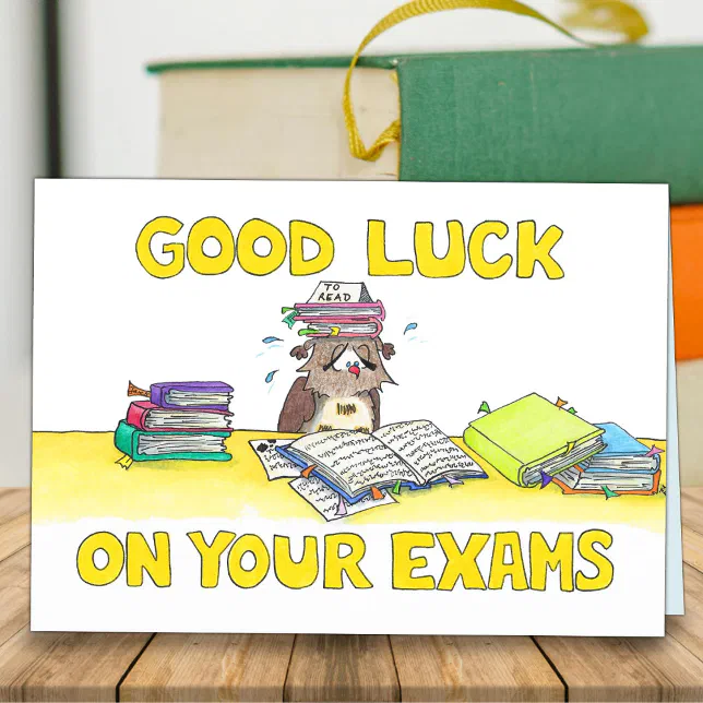 Good Luck Examn Good Luck on your Exams Greeting Card | Zazzle