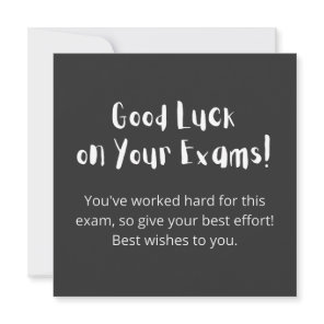 Good Luck on Your Exams! Invitation