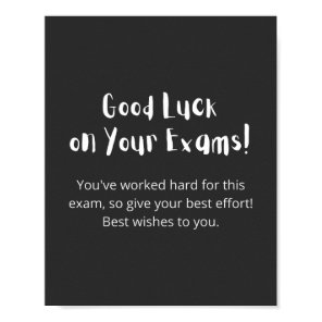 Good Luck on Your Exams! Poster