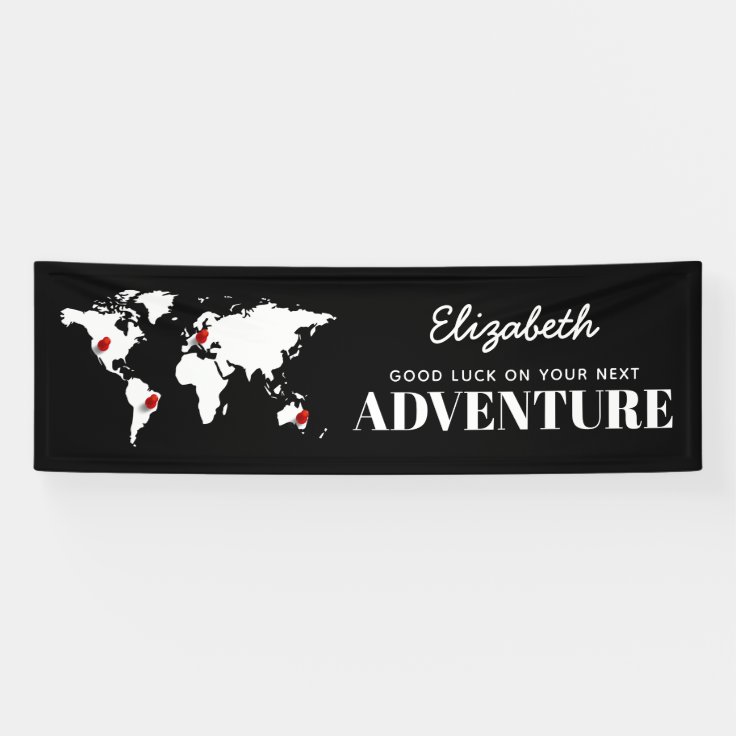 Good Luck On Your Next Adventure Bon Voyage Banner Zazzle Good Luck On Your Next Adventure Bon Voyage Banner Zazzle