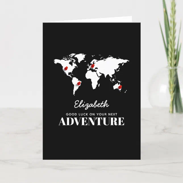 Good Luck On Your Next Adventure Mr. Bon Voyage Card Zazzle