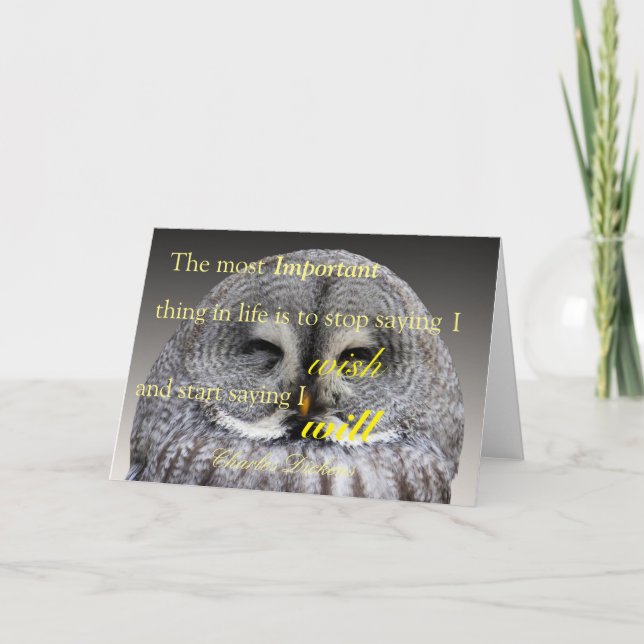Good Luck Owl Card (Front)