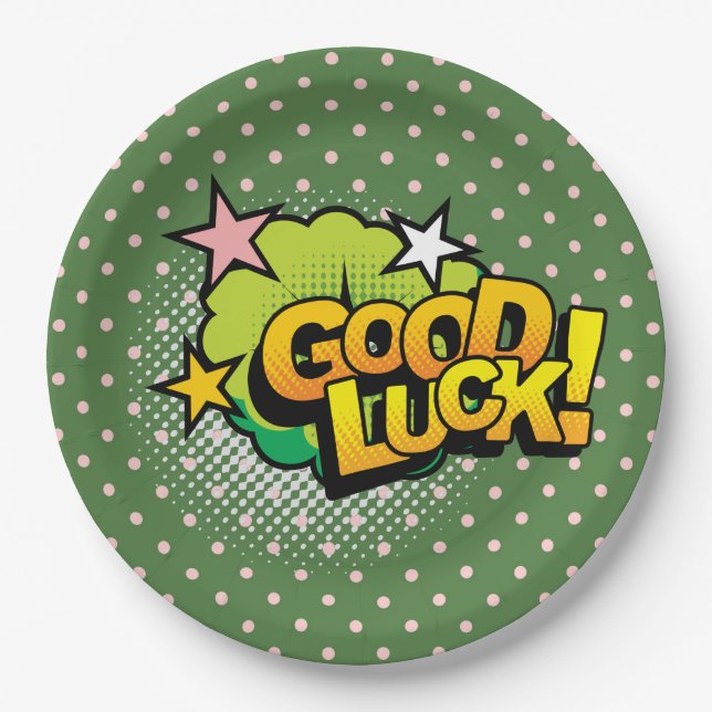 Good Luck  Paper Plates (Front)