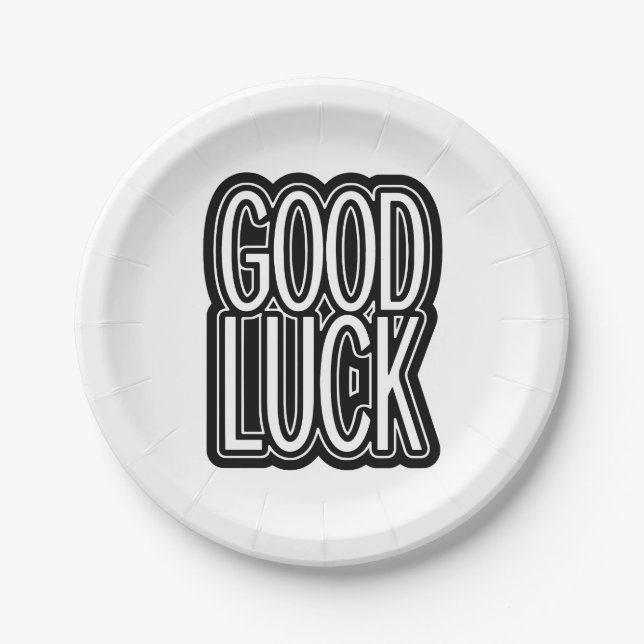 Good Luck Paper Plates (Front)