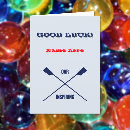 Good Luck personalized rowing Card