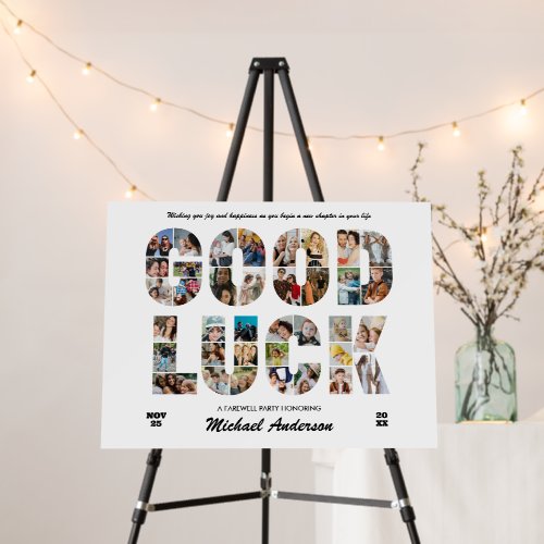 Good Luck Photo Collage Coworker Farewell Party