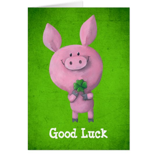 Good Luck Pig Card