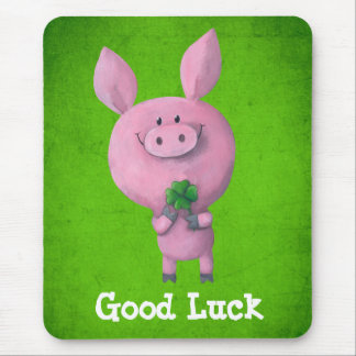 Good Luck Pig Mouse Pad