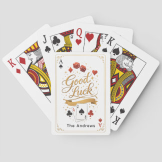 Good Luck Poker Card Design – Elegant Casino Typog