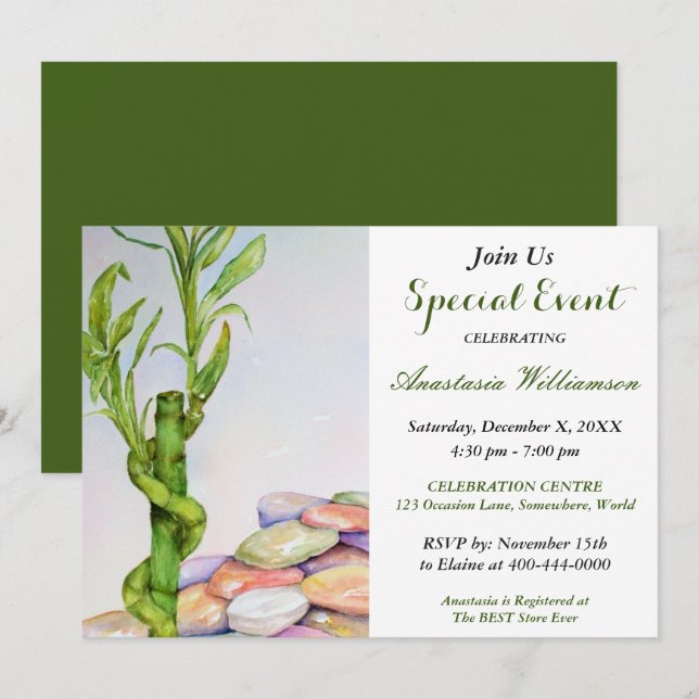 GOOD LUCK RETIREMENT PARTY EVENT INVITE (Front/Back)