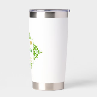 Good Luck Shamrock Clover Elegant Coffee bag Insulated Tumbler