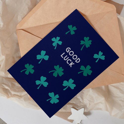 Good luck simple clovers Folded Greeting Card