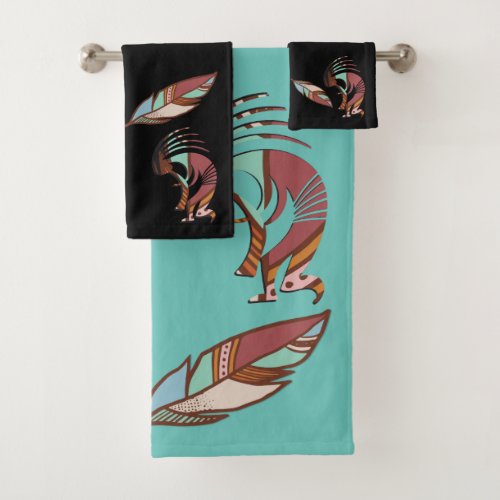 Good Luck Southwestern Kokopelli Bath Towel Set