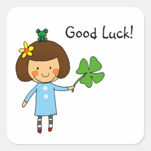 Good Luck Square Sticker