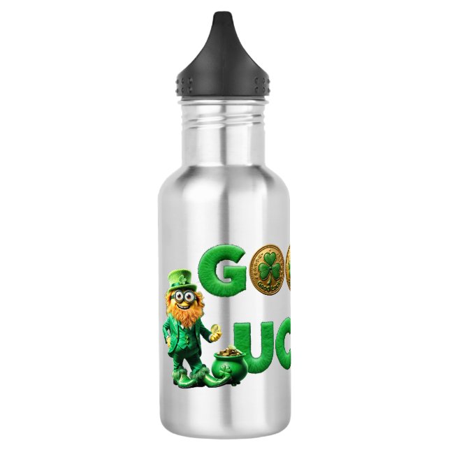 Good Luck Stainless Steel Water Bottle (Left)
