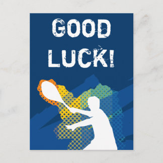 Good Luck tennis postcard