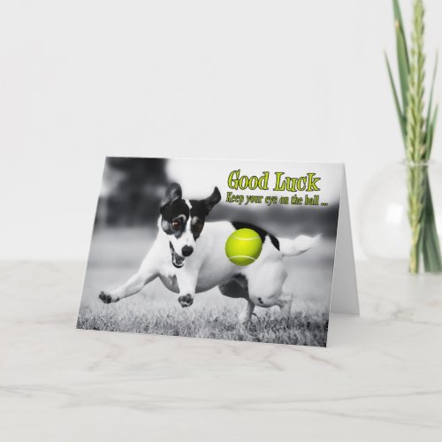 Good Luck Terrier Dog Greeting Card