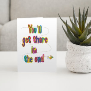 Good luck thinking of you bon voyage greeting card