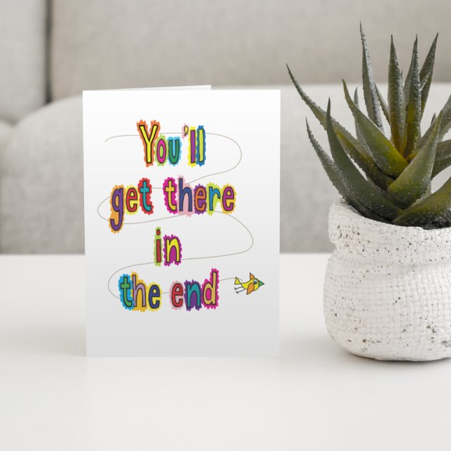 Good luck thinking of you bon voyage greeting card (Creator Uploaded)